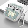 Чехол для Airpods Pro2 4 1 2 Pro 3 Pro3 Прозрачный Чехол для Наушников Обложка Ретро Печатный Узор Мода