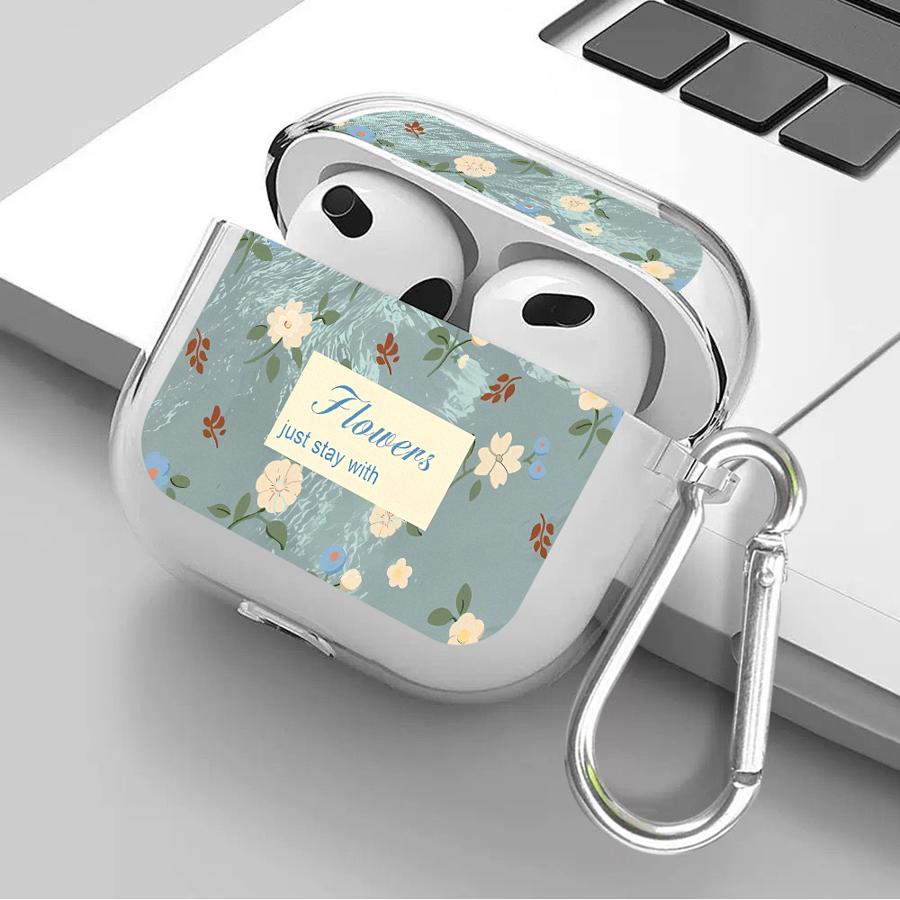 Чехол для Airpods Pro2 4 1 2 Pro 3 Pro3 Прозрачный Чехол для Наушников Обложка Ретро Печатный Узор Мода