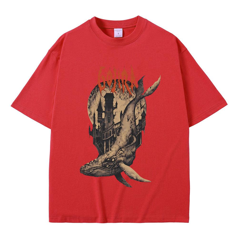 French Metal Band Gojira From Mars To Sirius Flying Whales Vintage Rock Graphic T Shirt Men Women 100% Cotton Oversized T-shirts