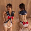 Sexy Lingerie Sailor Seduction Cosplay Uniform Sexy Onesie College Style Hollow Student Suit
