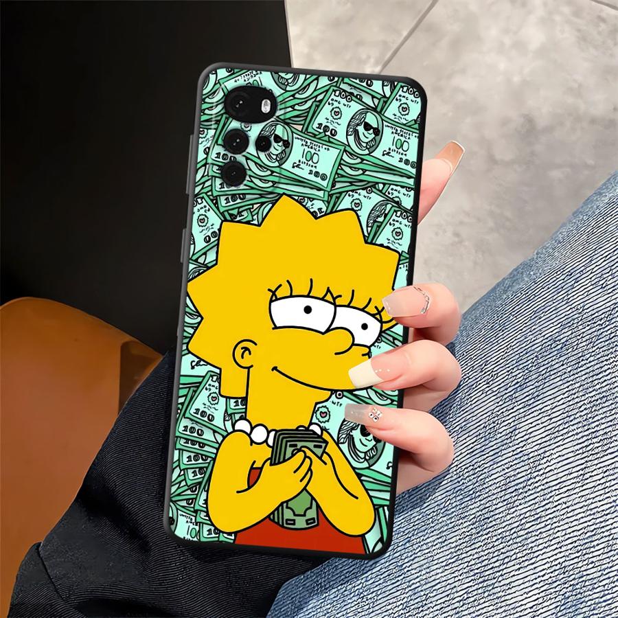 Смешной Чехол Homer Simpson для Motorola Mot G32 G50 G60 G71 G22 Edge40 G53 G30 G60s G52 Edge 20 Pro 30 Lite G51 G73 Черный Мягкий