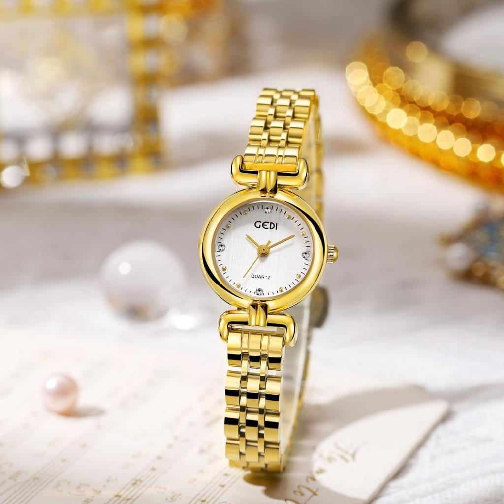 Cloth Surface Women'S Watch Niche High-End Sense Medieval Watch Women'S Waterproof Stainless Steel Quartz Watch