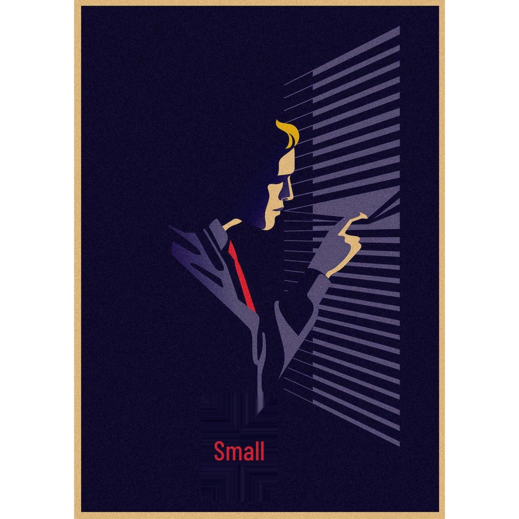Malika Favre Retro Girl Illustration Kraft Paper Poster for Bar or Cafe Wall Decor