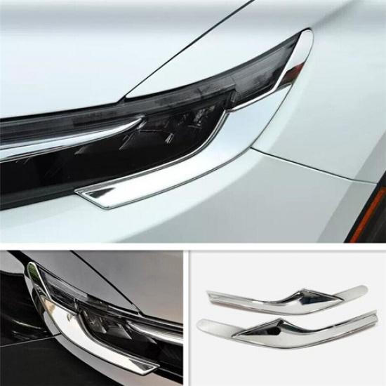 Для Honda CR-V CRV 2023 2024 Хромированная накладка на ресницы передней фары