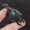 Ограненный замбийский изумрудный кулон, медная проволока, обернутая кулоном, черепаховый кулон, драгоценный камень, ювелирные изделия ручной работы, женский кулон, медные ювелирные изделия для подарка