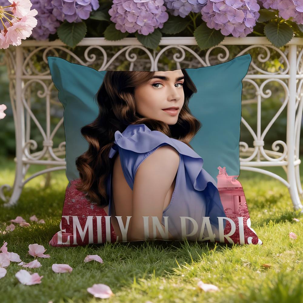 Чехол для подушки E-Emily в P-ParisS (из фильма) Двусторонний чехол для подушки для дома и автомобиля: Двусторонняя конструкция для максимального комфорта