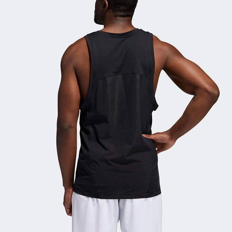 adidas Heat.Rdy Warrior Training Logo Дышащая майка для бега Мужские топы Черный GT8269