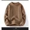 Мужской свободный толстый свитер с косами Повседневный зимний теплый верх