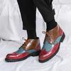 Роскошные мужские туфли на шнуровке, модные оксфорды, обувь для отдыха на природе, осенние дизайнерские мотоциклетные ботинки для мужчин, кожаные ботинки-броги для мужчин