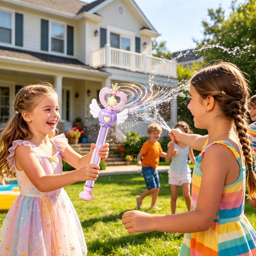 Sparkling Spray Water Heart Decoration Firework Fountain Creative Princess Wand Water Pool Party