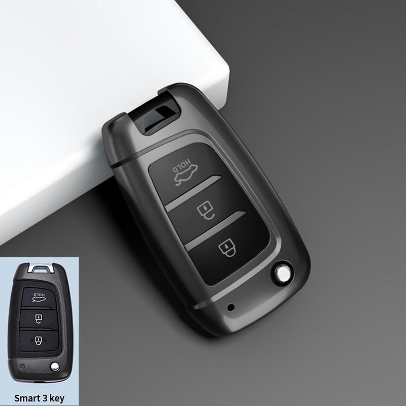 TPU Holder Shell for Hyundai Elantra Solaris Tucson I30 I35 I40 KONA Genesis Santa Fe Azera TPU Car Flip Key Case Cover