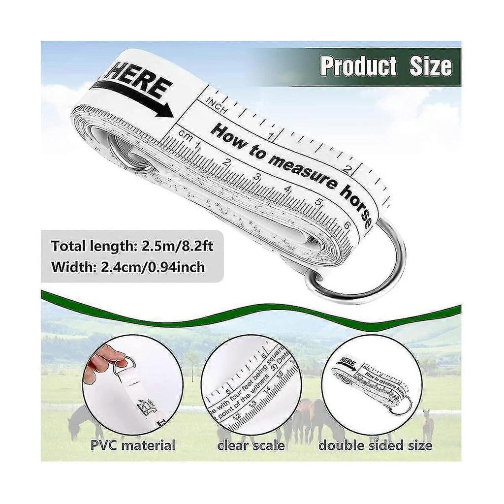 Horse Height Weight Tape Horse Measuring Tape Pvc Horse Measuring Stick Livestock Body Measuring To - RiRi