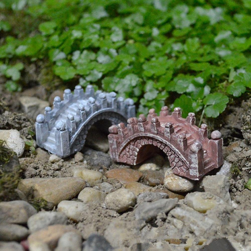 2 Pc Mini Bridge Miniature Landscape Fairy Garden Terrarium Decor Tool Garden Crafts