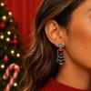 Deer Christmas Earrings Snowman Ladies' Ear Jewelry Cute Leopard Pendant Earrings  Gifts