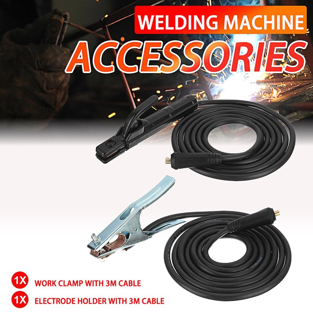 Профессиональный зажим для заземляющей сварки, набор зажимов 200A для Mig Tig, дуговой сварочный аппарат, кабель держателя электрода + кабель с зажимом заземления