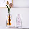 Minimalism Double-layer Flower Vase Creative Aromatherapy Diffuser Bottle Colored Glass Vase  Gift
