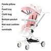 Wheeled Collapsible Four Baby Stroller Lightweight Foldable Seat Convertible