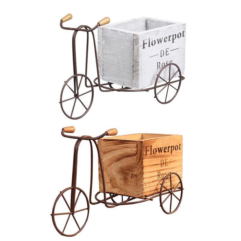 Пасторальный железный держатель для цветов на велосипед Железная цветочная рамка для велосипеда