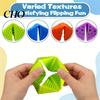 Fingertip Flip Toy 4Pcs Silicone Textured Fidget Quiet Stress Relief Flipping Sensory Focus Aid Home Office Decompression Desk Rotating
