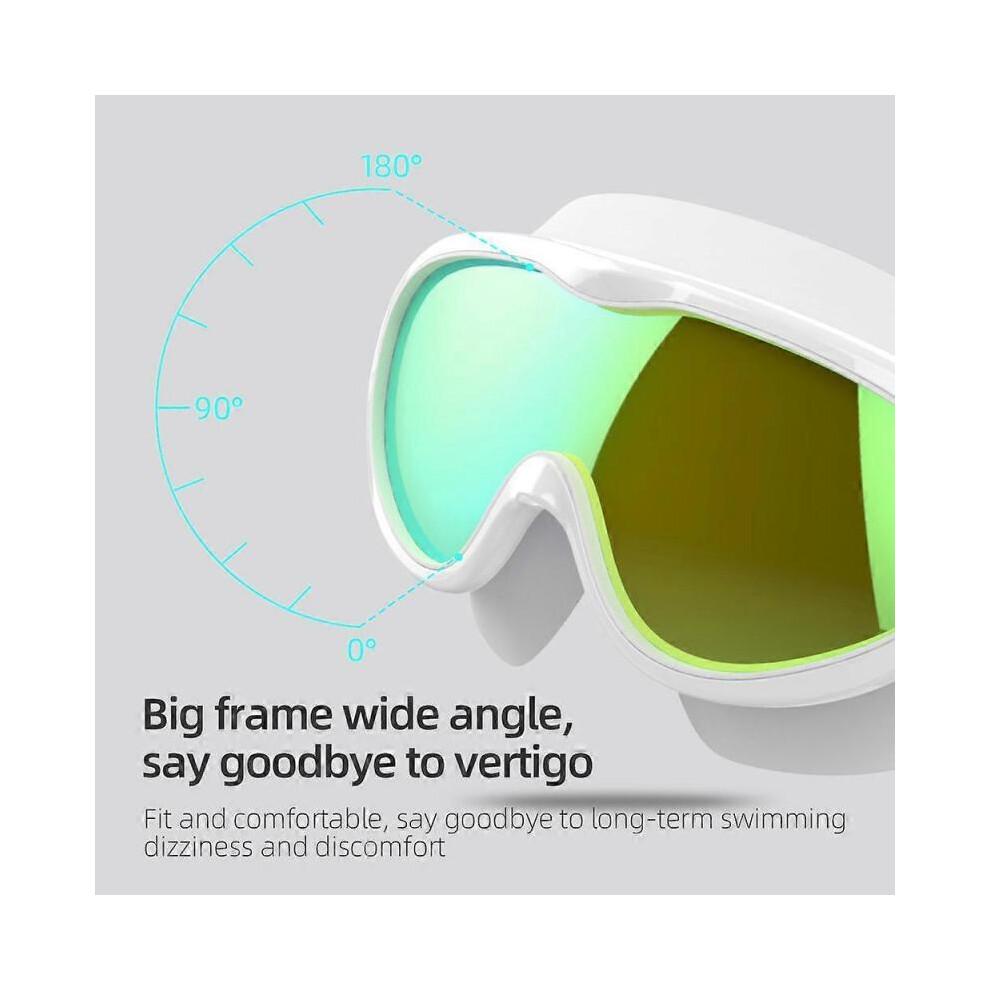 (transparent black) COPOZZ Professional Waterproof Soft Silicone Glasses Swim Eyewear Anti-Fog UV Adult One-piece Swimming Goggles for Men Women