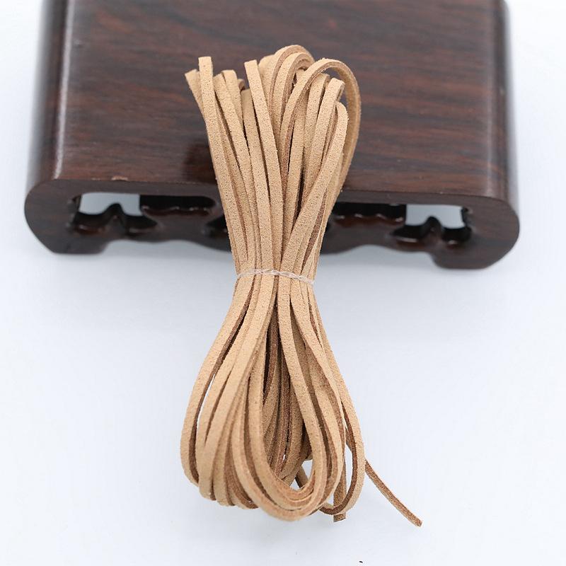 5M Длинный Кожаный Шнурок Плоский Искусственный Замшевый Шнур Нить DIY Браслет Фурнитура Веревка Шнур Изготовление Ювелирных Изделий Толщина 3мм Принадлежности