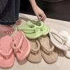 2024 Summer Platform Flip-Flops Eva Sandals Outdoor Non-Slip Female Seaside Beach Shoes House Bathroom Non-Slip Shoes Female Slides