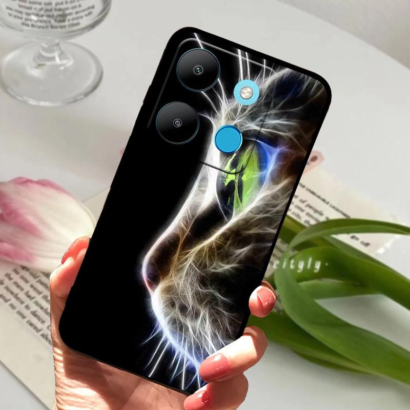 Для Infinix Smart 7 Чехол Роскошный Силиконовый ТПУ Мягкий Телефон Черный Чехол Чехлы Для Infinix Smart7 X6515 Funda Защитный Coque Capa