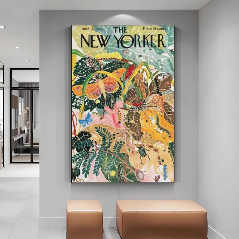Постеры на холсте журнала The New Yorker, настенное искусство, постер, домашний декор для кофе, настенная живопись, декор для гостиной, спальни, коридора