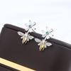 Корейская версия ювелирных изделий Серьги Zouju с микровставками из циркона, желтого бриллианта, пчелы и цветка, повседневные универсальные женские серьги, взорванные