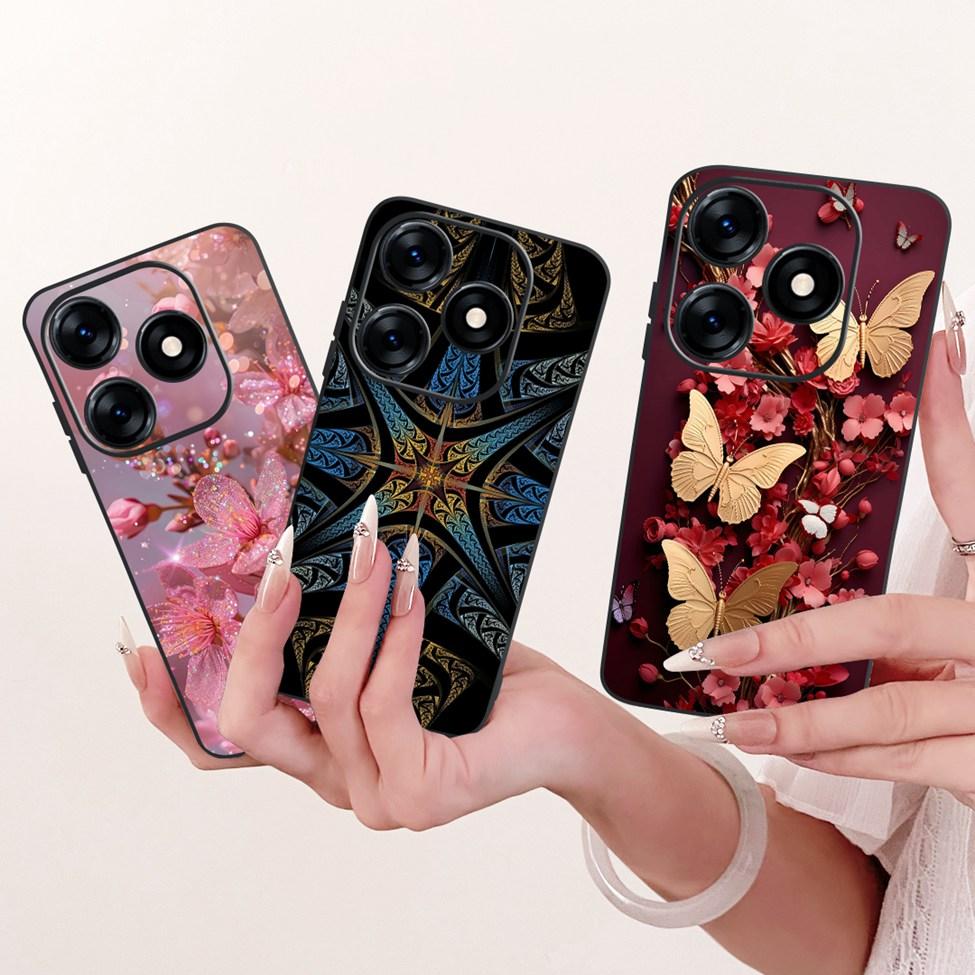 Case For Tecno Spark 10 Cover KI5q Cute Cat Fashion Butterfly Painted Casing For Techno Spark 10 Bumper