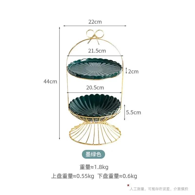 2-слойная креативная подставка для торта, поднос для фруктов, блюда для подачи конфет, закусок, фруктовое блюдо, рождественский декор, хранение продуктов
