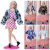 1 Set Newest DIY Kids Gift Toy Plush Coat Casual Wear Dolls Skirt Girl Clothes