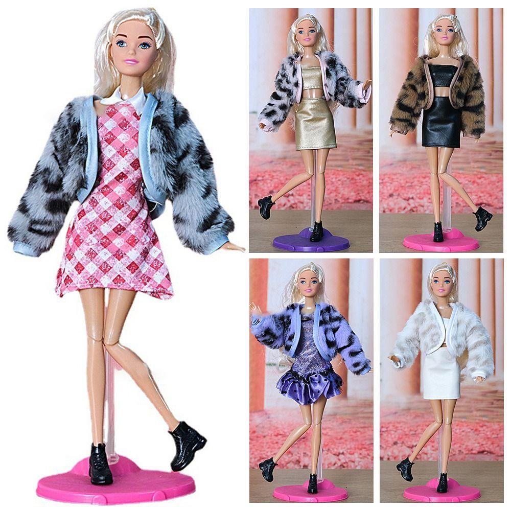 1 Set Newest DIY Kids Gift Toy Plush Coat Casual Wear Dolls Skirt Girl Clothes