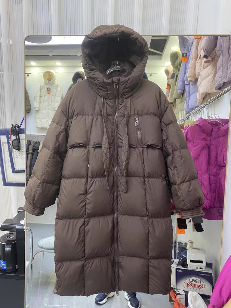 Новая утепленная куртка-пуховик с капюшоном, женская свободная куртка средней и длинной длины, зимняя новая модная куртка до колена