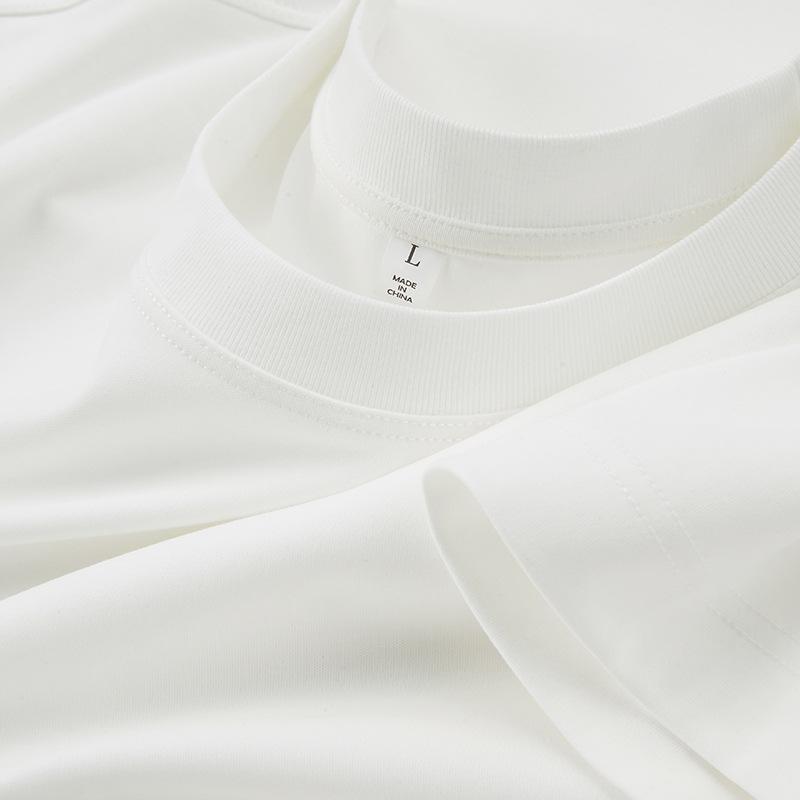 Футболка из мягкого хлопка с короткими рукавами и круглым вырезом, жидкий аммиак, 60 шт., длинноволокнистый хлопок, однотонная, синяя, мужская одежда, повседневная, Ice Silk, прилив