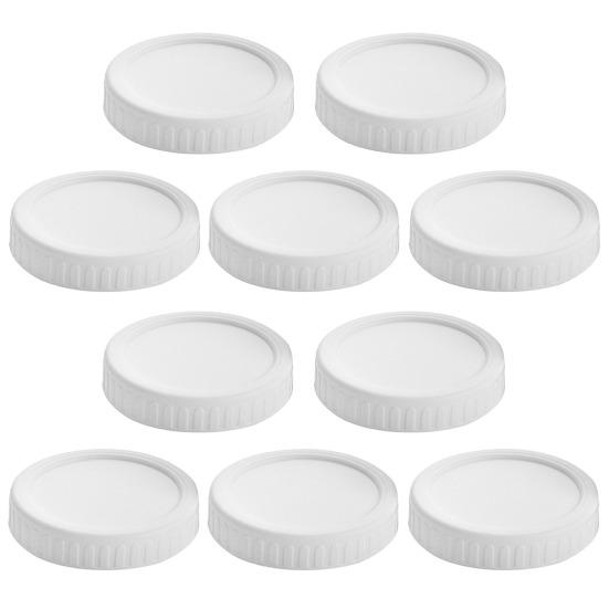 10Pcs 86MM Wide Mouth Jar Lid Silicone Seal Airtight Food Grade BPA Free Heavy Duty Leak-proof Colorful Universal Round Cup Can Cover