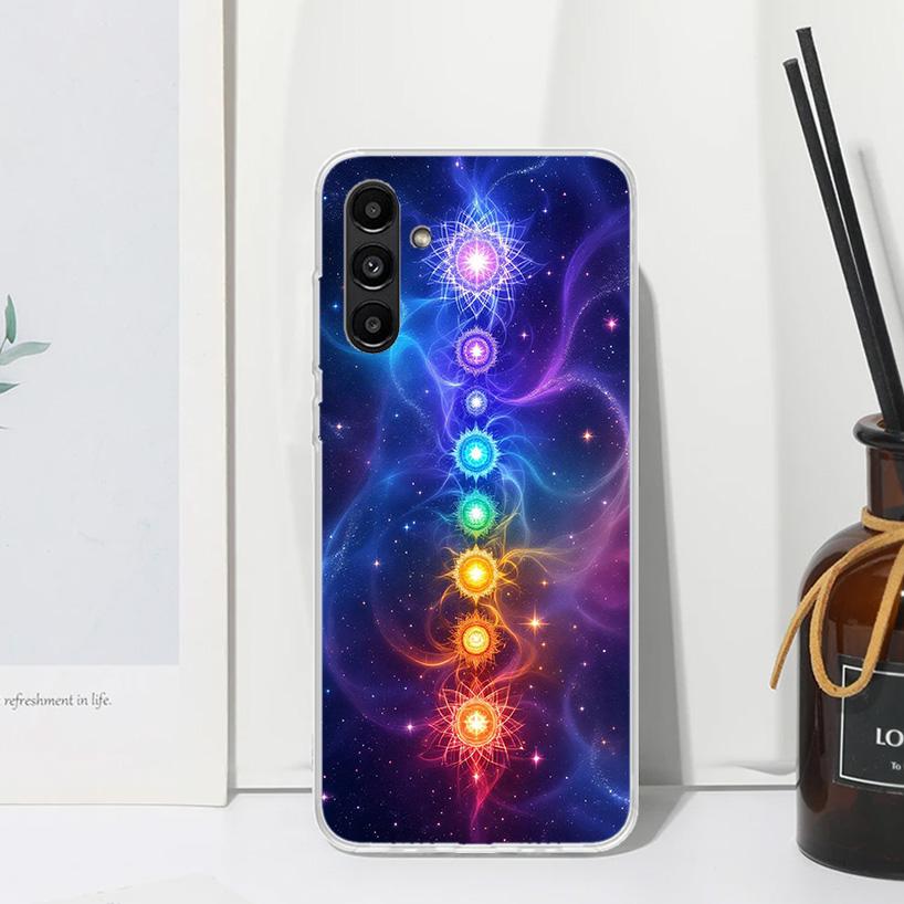 Yoga Chakra Spiritual Energy Universe Phone Case For Samsung Galaxy A17 A37 A57 A16 A26 A36 A56 A15 A25 A35 A55 A14 A24 A34 A54