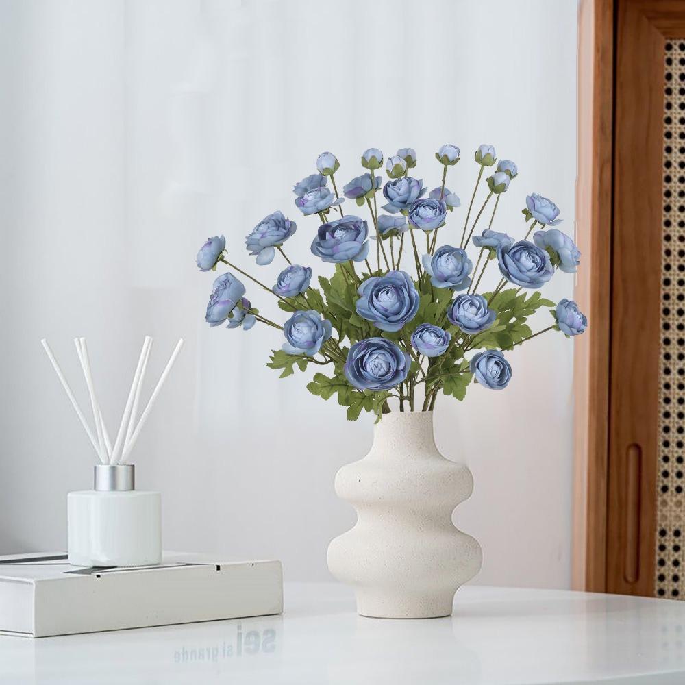 4 шт. 16 головок ранункулюсов искусственные шелковые цветы с длинными стеблями ранункулюс искусственные цветы персидские искусственные цветы для свадебного стола центральный элемент домашнего декора