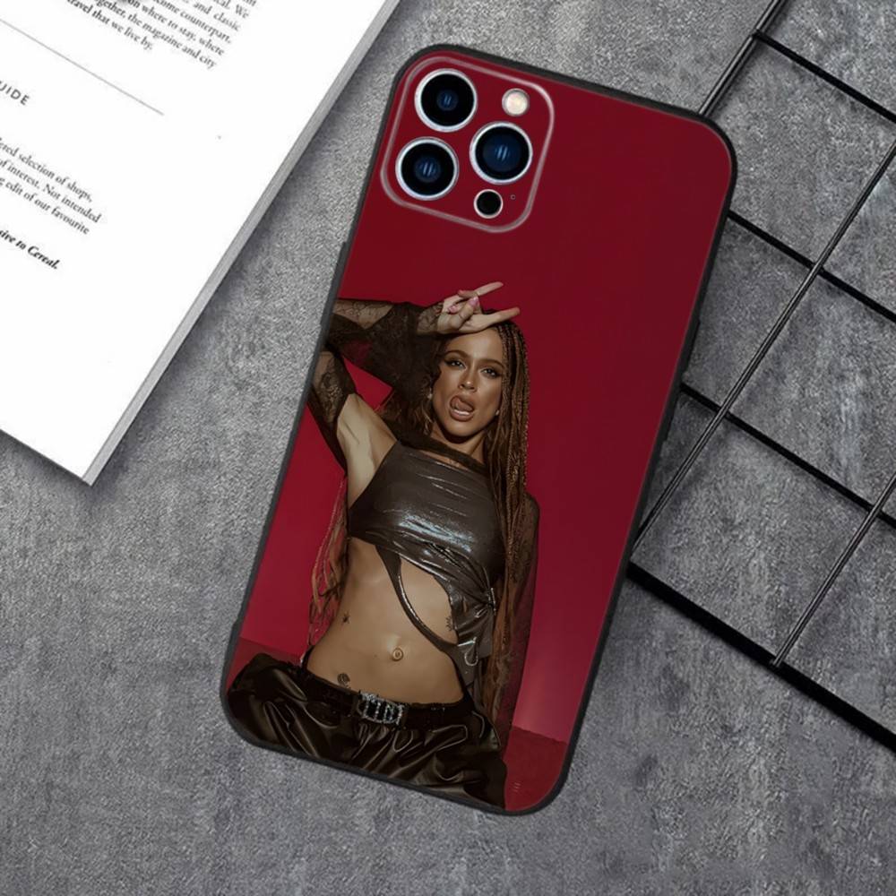 Tini Stoessel Phone Case For iPhone 16e,16,15,14,13,12,11,XS,XR,X,8,7,Pro,Max,Plus,mini Silicone Black Cover
