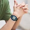 Casio Серия YOUTH - силиконовый маленький квадрат, водонепроницаемость 50 метров, ЖК-дисплей, кварцевый механизм, полимерный ремешок, японские и корейские часы, W-96H-2AVDF