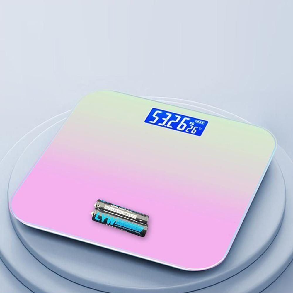 Digital Bathroom Scale 7 Styles Intelligent LCD Display High-Strength Weighing Scales with Temperature Feature Weight Management
