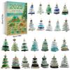 Sea Glass Advent Calendar Simulated Sea Glass Tree Tree Shape Christmas Countdown Ornament Calendar Versatile Home Decor