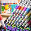 12 Colors Acrylic Markers Pen Set Paint Art Marker Soft Tip Pen for Children Stone Paint Ceramic Glass Wood Fabric Painting