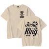Gift for Christian Tshirt Unisex Women Jesus Is King Graphic Tee Crew Neck Fashion Summer Tops Jesus Religious Faith Based TShirt