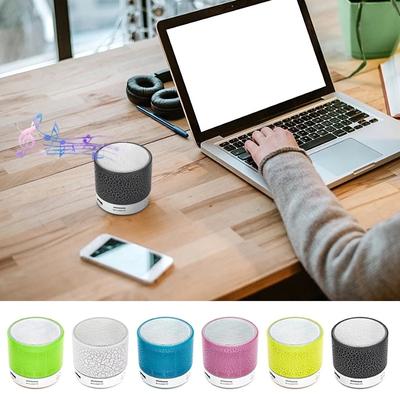 Мини-беспроводная колонка Bluetooth, громкий динамик, LED-подсветка с эффектом трещин, слот для TF-карты, USB, сабвуфер, портативная, для MP3-звука, беспроводная колонка для смартфона