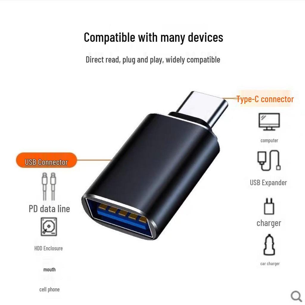 Адаптер-переходник USB Type-C OTG для зарядки для Apple, iPad, Huawei, Samsung, Google