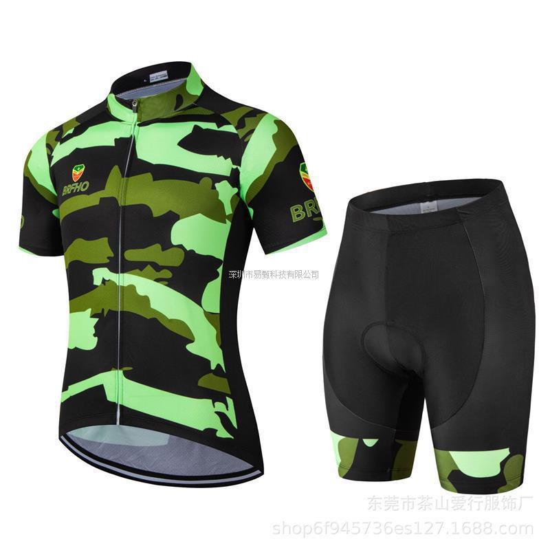 Mens Summer Cycling Jersey Set Short Sleeve Mountain Bike Performance Wear White Polyester Breathable