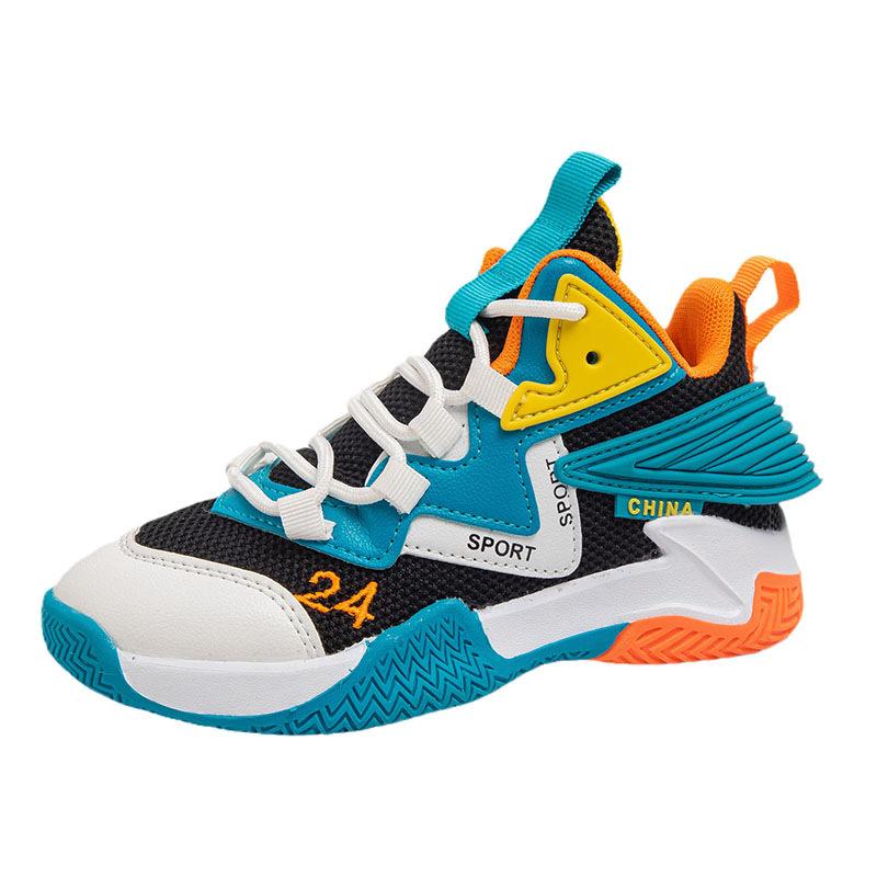 Breathable Mesh Boys Basketball Shoes Big Kid Running Sneakers Casual Stylish Children Footwear