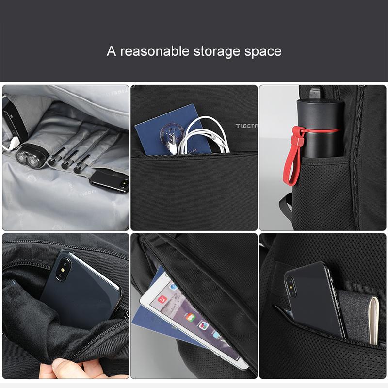 Tigernu, новый противообрастающий модный 15,6-дюймовый рюкзак для ноутбука, мужской водонепроницаемый материал с USB-портом для зарядки 4,0 А, дорожная сумка, повседневная сумка