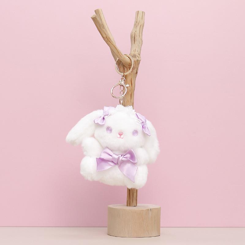 Adorable Plush Toy Lolita Rabbit Doll With Soft Short Fur Perfect Gift For Girls